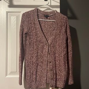 Purple cardigan